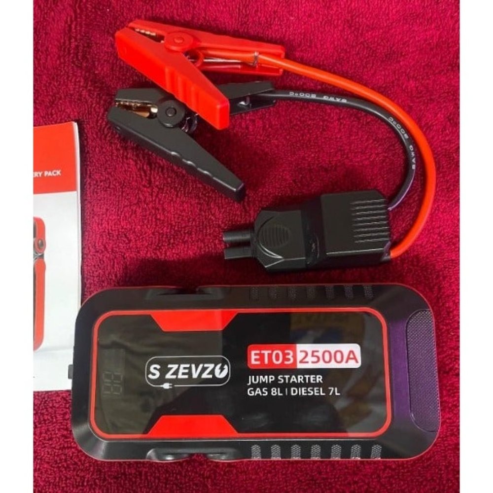 ET03 Car Jump Starter 2500A Jump Starter Battery Pack for Up to 8.0L Gas and 7.0